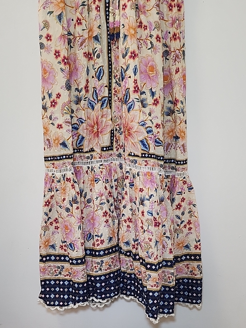 Farm Rio Superbloom Tapestry Ruffle Floral Maxi Dress Size Small - Picture 8 of 16